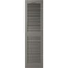 Ekena Millwork Lifetime Vinyl LL1S14X04800TG Standard Cathedral Top Center Mullion, Open Louver Vinyl Shutters, w/Installation Shutter-Lok's & Matching Screws (Per Pair), 14 1/2"W x 48"H, Tuxedo Grey view 2