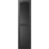 Ekena Millwork Lifetime Vinyl LL1S14X05500BL Standard Cathedral Top Center Mullion, Open Louver Vinyl Shutters, w/Installation Shutter-Lok's & Matching Screws (Per Pair), 14 1/2"W x 55"H, Black view 2