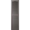 Ekena Millwork Lifetime Vinyl LL1S14X07200MS Standard Cathedral Top Center Mullion, Open Louver Vinyl Shutters, w/Installation Shutter-Lok's & Matching Screws (Per Pair), 14 1/2"W x 72"H, Musket Brown view 2