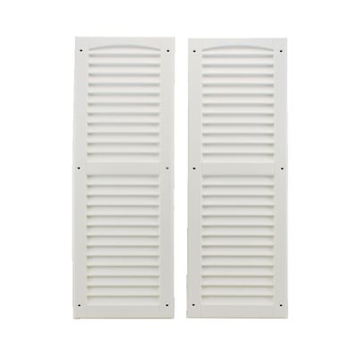 Shed Windows and More, Louvered Shed Shutter or Playhouse Shutter White 9" X 36" Sold by The Pair