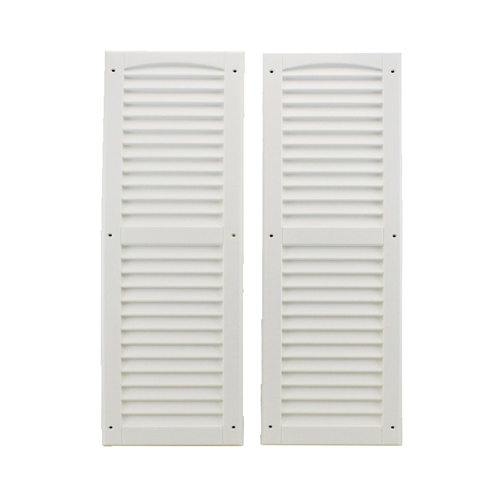Shed Windows and More, Louvered Shed Shutter or Playhouse Shutter White 9" X 36" Sold by The Pair