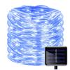 WONFAST 100 LEDs Solar Rope String Lights, Waterproof 39ft/12M Copper Wire Outdoor Tube Fairy String Lights for Christmas Garden Yard Path Fence Tree Backyard (Blue) view 1