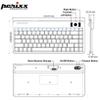 Perixx Periboard-706 Wireless Trackball Mini Keyboard, Build-in 0.55 Inch Trackball for Pointing Feature, Black, US English Layout view 3