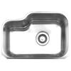 Whitehaus WHNU1913-BSS Noah's Collection 21 7/8-Inch Single Bowl Undermount Sink, Brushed Stainless Steel view 1