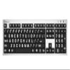 Logickeyboard 'Slimline' with Large Print  White Letters on Black Keys  Made for Windows PC  Including LogicLight Lamp  p/n LKBU-LPRNTWB-AJPU-US view 1