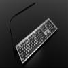 Logickeyboard 'Slimline' with Large Print  White Letters on Black Keys  Made for Windows PC  Including LogicLight Lamp  p/n LKBU-LPRNTWB-AJPU-US view 2