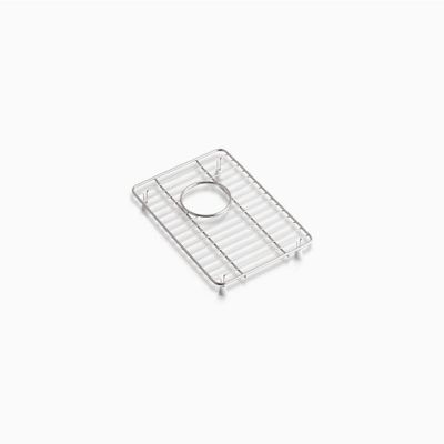 KOHLER K-6255-ST Riverby Right-Hand Kitchen Sink Rack, Stainless Steel, 1.00 x 14.13 x 9.56 inches, Dishwasher Safe, Rubber Feet, Durable Construction