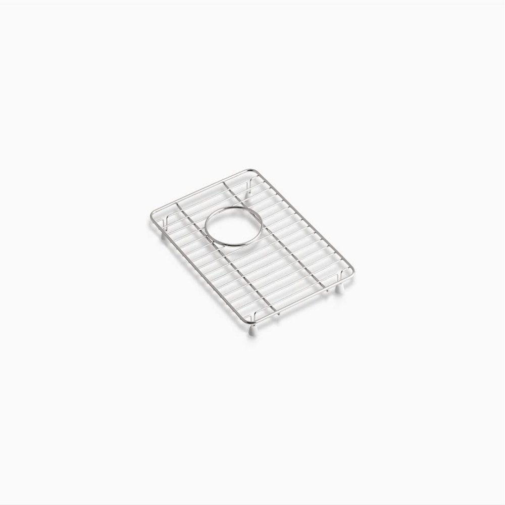 KOHLER K-6255-ST Riverby Right-Hand Kitchen Sink Rack, Stainless Steel, 1.00 x 14.13 x 9.56 inches, Dishwasher Safe, Rubber Feet, Durable Construction