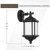Generation Lighting 84530EN3-12 1-Light Kent Traditional Outdoor Wall Lamp Black 84530EN3-12, Outdoor Light is Lovely Wall Lamp for Outdoor Decor, Wall Light Fixture Uses Standard or LED Light Bulb view 3