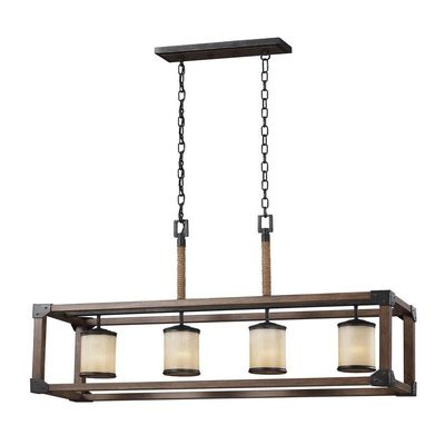 Generation Lighting 6613304EN3-846 Dunning Chandelier, 4-Light LED 38 Total Watts, Stardust, 24.88x36.00x11.00, 300 Total Watts, Steel Construction, Clear Seeded Glass Diffusers