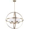 Generation Lighting 3124605EN3-848 Alturas Five - Light Chandelier Hanging Modern Fixture, Satin Brass view 4