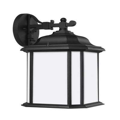 Generation Lighting 84531EN3-12 Transitional One Light Outdoor Wall Lantern from Seagull - Kent Collection in Black Finish, 1-Light, cETL Listed, Safety Rated for Wet Locations