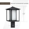 Generation Lighting 89129EN3-12 89129EN3-12 Transitional One Light Outdoor Post Lantern from Seagull Hunnington Collection in Black Finish, 9.00 inches view 3