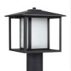 Generation Lighting 89129EN3-12 89129EN3-12 Transitional One Light Outdoor Post Lantern from Seagull Hunnington Collection in Black Finish, 9.00 inches view 4