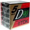 TDK Dynamic Performance D90 High Output IEC I / Type I - 5 Pack Audio Cassette Tapes view 2