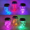 Decorman Solar Mason Jar Lid Lights, 6 Pack 10 LED Waterproof String Fairy Star Firefly Jar Lids Lights for Patio Garden Yard Lawn Party Wedding Christmas Decoration(Jars & Hangers Not Included) view 1