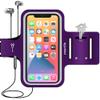 smartlle Arm Phone Holder for Running, Armband Cellphone for iPhone 15 14 13 12 11 Pro Max/XR/8 7 6s Plus, Galaxy A/S/Note Up to 6.9, for Exercise Gym Fitness Sports Gear-Purple view 1
