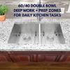 Nantucket Sinks ZR3219-OS-16 33-Inch Pro Series Offset Double Bowl Undermount Kitchen Sink, Stainless Steel view 3