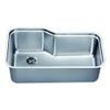 Dawn DSU3118 Undermount Single Bowl Sink with Side Drain, Polished Satin view 1
