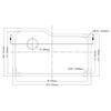 Dawn DSU3118 Undermount Single Bowl Sink with Side Drain, Polished Satin view 2
