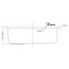 Dawn DSU3118 Undermount Single Bowl Sink with Side Drain, Polished Satin view 3