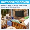 Garnetics Outdoor TV Cover 43 Inch  Waterproof, Weatherproof TV Enclosures with Smart Shield Screen Protectors, Ideal for Outdoor Use, Moving, and Storage - Black view 2