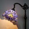 WERFACTORY Floor Lamp Tiffany Style Blue Purple Stained Glass Arched Lamp view 2