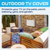 Garnetics Outdoor TV Cover 32 Inch Waterproof, Weatherproof TV Enclosures with Smart Shield Screen Protectors, Ideal for Outdoor Use, Moving, and Storagee - Gray view 2