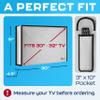 Garnetics Outdoor TV Cover 32 Inch Waterproof, Weatherproof TV Enclosures with Smart Shield Screen Protectors, Ideal for Outdoor Use, Moving, and Storagee - Gray view 3