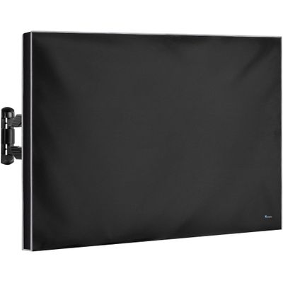 Garnetics Outdoor TV Cover 65 Inch  Waterproof, Weatherproof TV Enclosures with Smart Shield Screen Protectors, Ideal for Outdoor Use, Moving, and Storage - Black