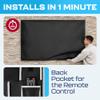 Garnetics Outdoor TV Cover 65 Inch  Waterproof, Weatherproof TV Enclosures with Smart Shield Screen Protectors, Ideal for Outdoor Use, Moving, and Storage - Black view 3