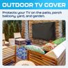 Garnetics Outdoor TV Cover 65 Inch  Waterproof, Weatherproof TV Enclosures with Smart Shield Screen Protectors, Ideal for Outdoor Use, Moving, and Storage - Black view 4