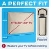 Garnetics Outdoor TV Cover 43 Inch  Waterproof, Weatherproof TV Enclosures with Smart Shield Screen Protectors, Ideal for Outdoor Use, Moving, and Storage - Beige view 2