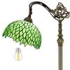 WERFACTORY Tiffany Lamp Floor Green Wisteria Stained Glass Arched Lamp view 1