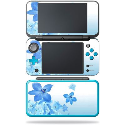 MightySkins Skin Compatible with Nintendo New 2DS XL - Blue Flowers | Protective, Durable, and Unique Vinyl Decal wrap Cover | Easy to Apply, Remove, and Change Styles | Made in The USA