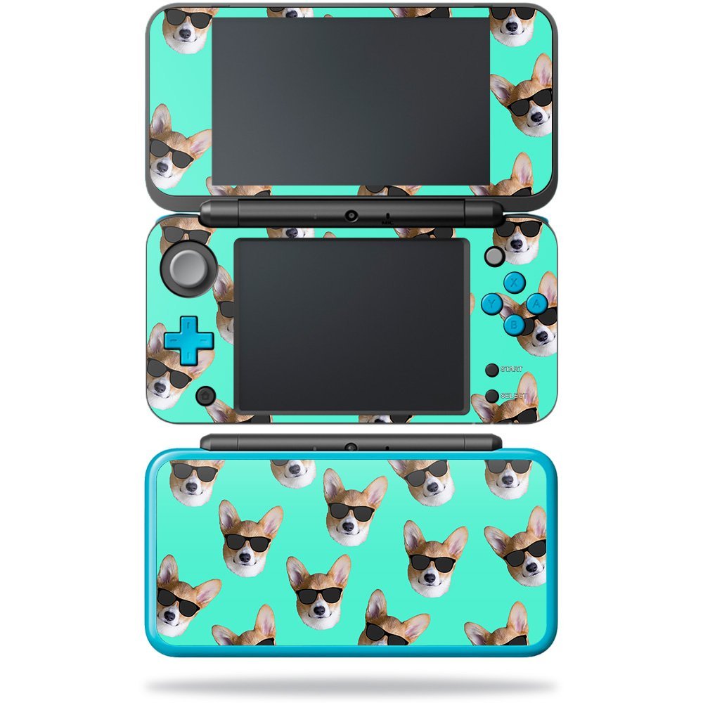 MightySkins Skin Compatible with Nintendo New 2DS XL - Cool Corgi | Protective, Durable, and Unique Vinyl Decal wrap Cover | Easy to Apply, Remove, and Change Styles | Made in The USA