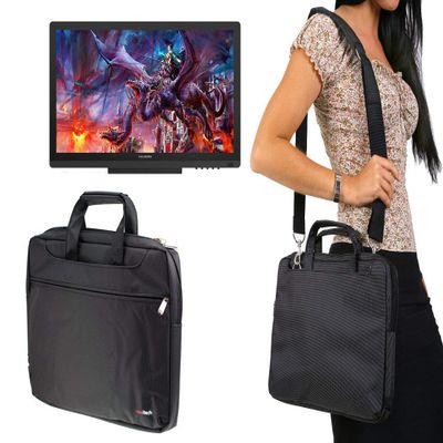 Navitech Black Graphics Tablet Case/Bag Compatible With Huion KAMVAS GT-191