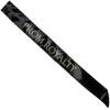 Prom Royalty Black Satin Sash with Gold Imprint- 3 Inches x 72 Inches view 1