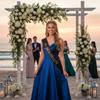Prom Royalty Black Satin Sash with Gold Imprint- 3 Inches x 72 Inches view 2