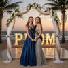 Prom Royalty Black Satin Sash with Gold Imprint- 3 Inches x 72 Inches view 4