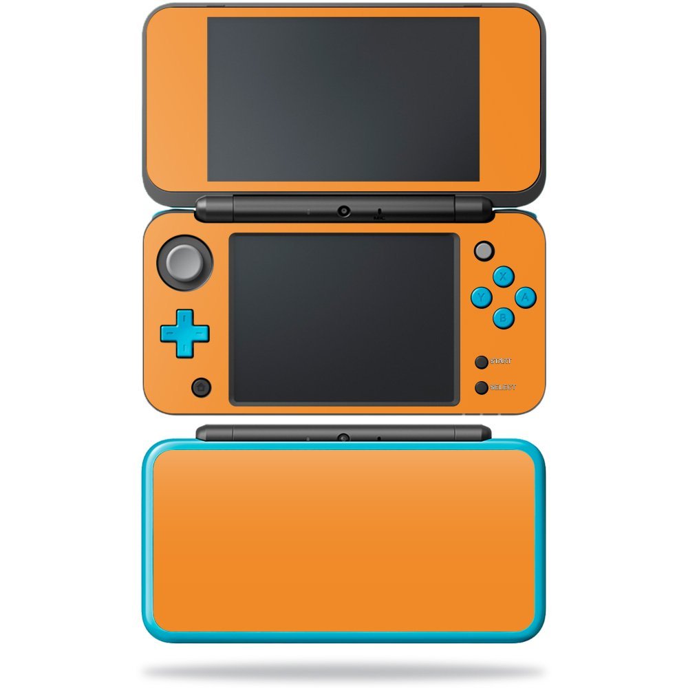 MightySkins Skin Compatible with Nintendo New 2DS XL - Solid Orange | Protective, Durable, and Unique Vinyl Decal wrap Cover | Easy to Apply, Remove, and Change Styles | Made in The USA