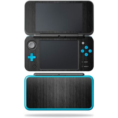MightySkins Skin Compatible with Nintendo New 2DS XL - Black Wood | Protective, Durable, and Unique Vinyl Decal wrap Cover | Easy to Apply, Remove, and Change Styles | Made in The USA
