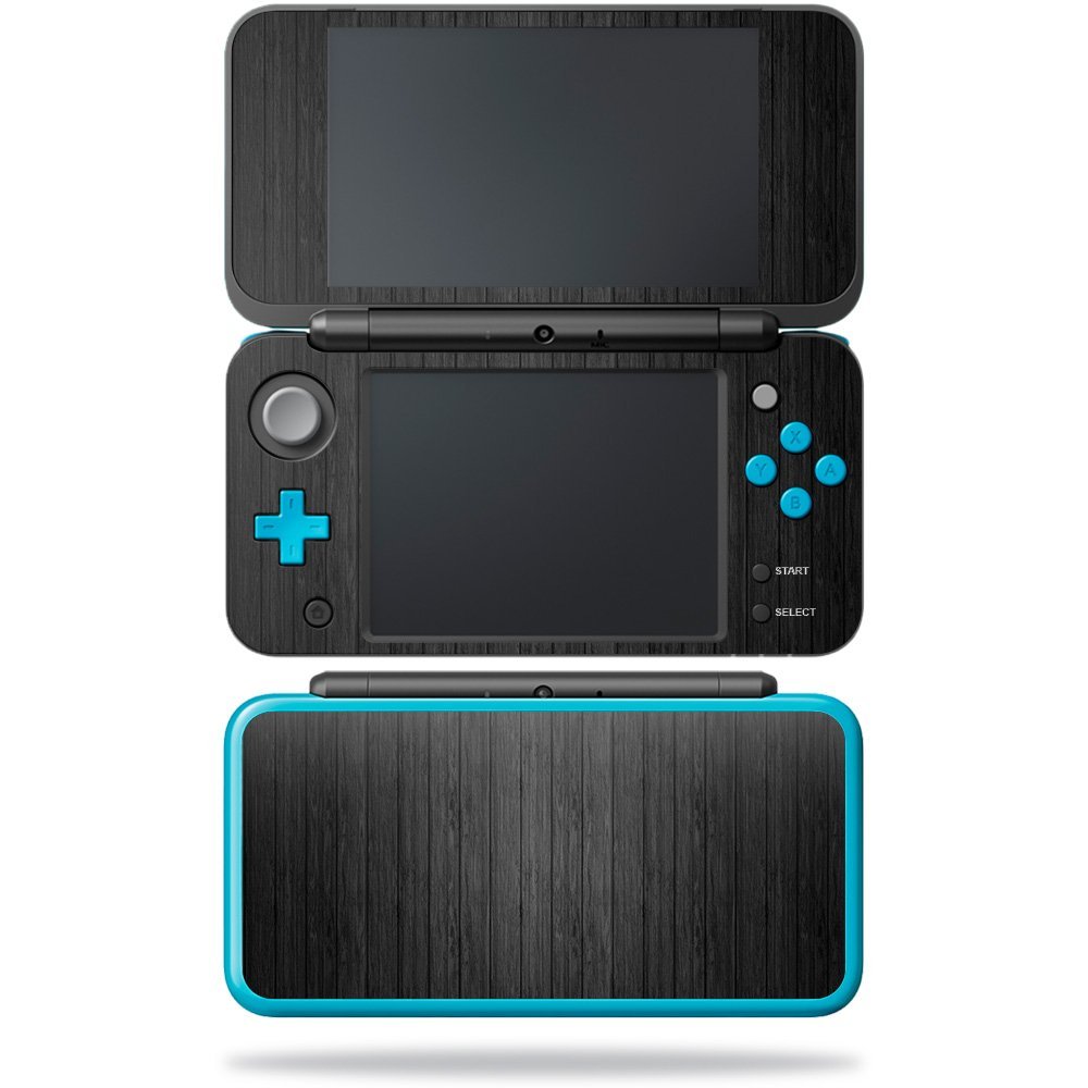 MightySkins Skin Compatible with Nintendo New 2DS XL - Black Wood | Protective, Durable, and Unique Vinyl Decal wrap Cover | Easy to Apply, Remove, and Change Styles | Made in The USA