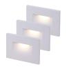 CLOUDY BAY 120V Dimmable LED Indoor Outdoor Step Light,3-Pack,3000K Warm White,Stair Light,White Finish view 1