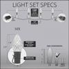 Wintergreen Lighting C7 Opticore Cool White Commercial Christmas Lights Outdoor Holiday Party Patio Bulbs on Heavy Duty Green Wire (100 Lights, 100 ft) view 4