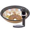 Novatto CELEBRAZIONE Glass Vessel Bathroom Sink, Oil-Rubbed Bronze view 1