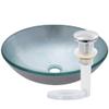 Novatto ARGENTO Glass Vessel Bathroom Sink, Chrome view 1