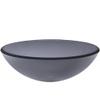 Novatto NERA Glass Vessel Bathroom Sink Set with Brushed Nickel Drain view 4