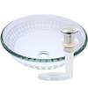 Novatto IMPONEREN Glass Vessel Bathroom Sink Set, Chrome view 1