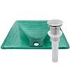 Novatto SAUNA Glass Vessel Bathroom Sink Set, Brushed Nickel view 1